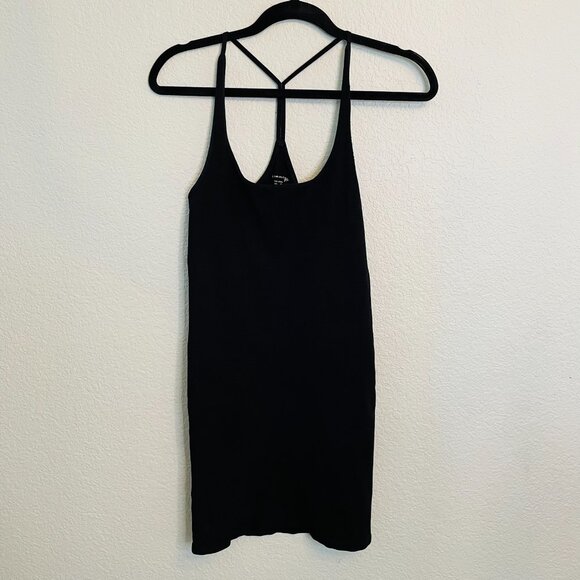 Intimately FP Black Ribbed Stretchy Stappy Bodycon Mini Dress | M/L - Picture 4 of 6